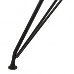 Silla de diseño y industrial metal de negro de pies de VENUS (gris claro)