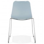 Modern Chair ALIX (sky blue) chrome metal legs