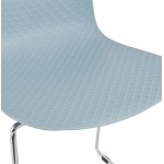 Gambe in metallo cromato (blu cielo) sedia ALIX moderne