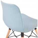 Chaise design scandinave CANDICE (bleu ciel)