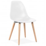 Chaise design scandinave ANGELINA (blanc)