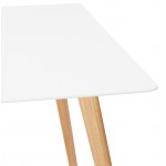 Tavolo da pranzo design scandinavo CLEMENTINE in legno (200 x 90 x 75 cm) (bianco)