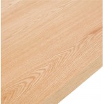 Mesa de comedor diseño o reunión mesa AXELLE en madera y metal (180 x 90 x 77 cm) (natural)