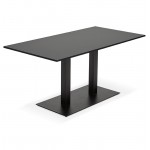 Table à manger design ou table de réunion LUCILE (160x80x75 cm) (noir)