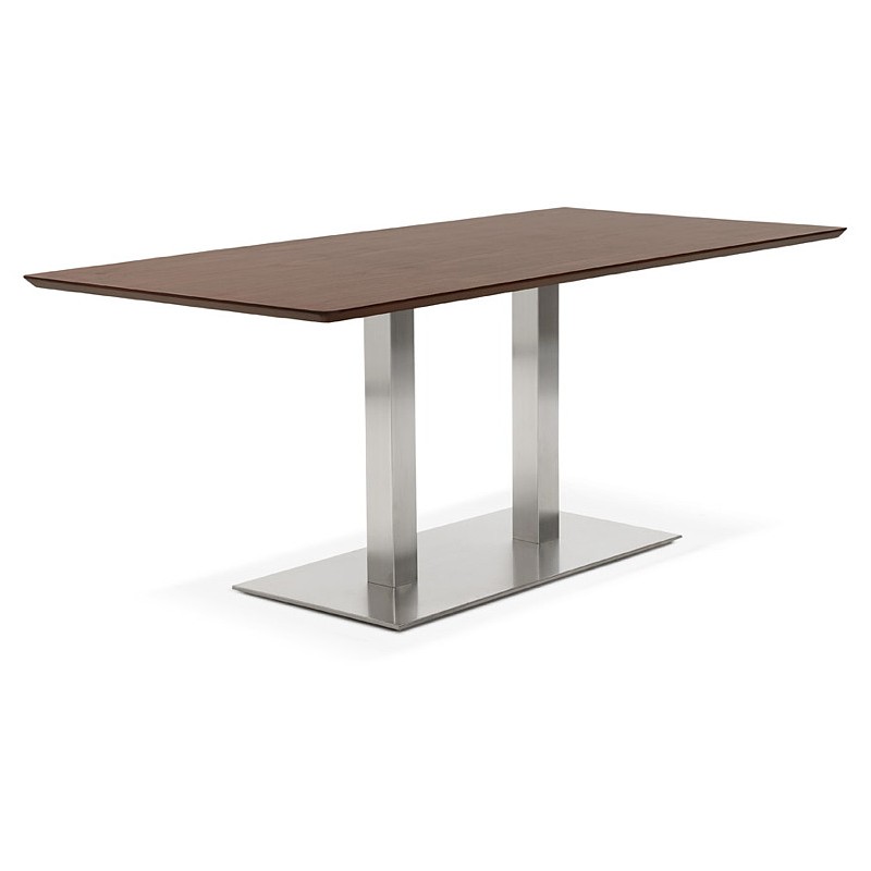 Mesa de diseño o tabla de reunión CLAIRE (180 x 90 x 75 cm) (acabado en nogal) - image 39933