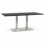 Mesa de diseño o tabla de reunión CLAIRE (180 x 90 x 75 cm) (acabado ceniza negra)