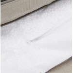 Pouf rectangulaire BUSE en textile (gris foncé)