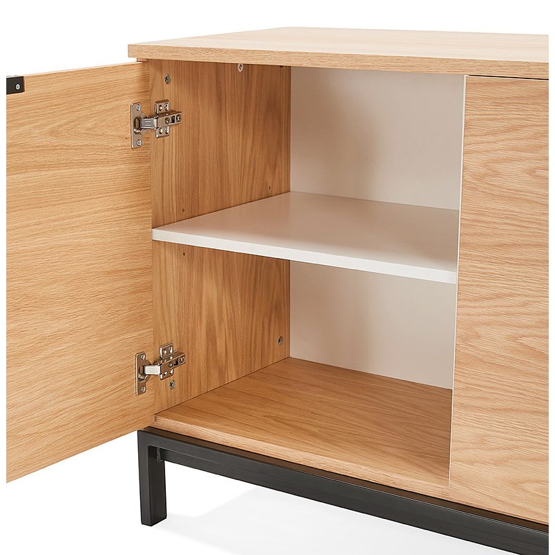Buffet enfilade design 2 portes 3 tiroirs AGATHE en bois (chêne naturel) - image 40020