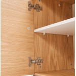 Buffet enfilade design 2 portes 3 tiroirs AGATHE en bois (chêne naturel)