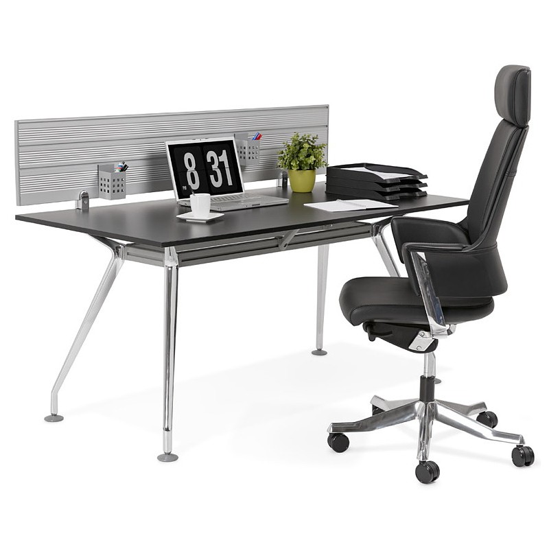 Mesa de madera de oficina reuniones (80 x 160 cm) AMELIE (negro) - image 40045