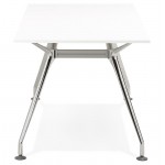 Bureau table de réunion moderne (80x160 cm) AMELIE en bois (blanc)