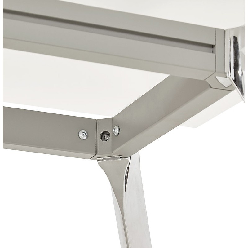 Bureau table de réunion moderne (80x160 cm) AMELIE en bois (blanc) - image 40061