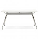 Bureau table de réunion moderne (70x150 cm) NOEMIE en bois (blanc mat)