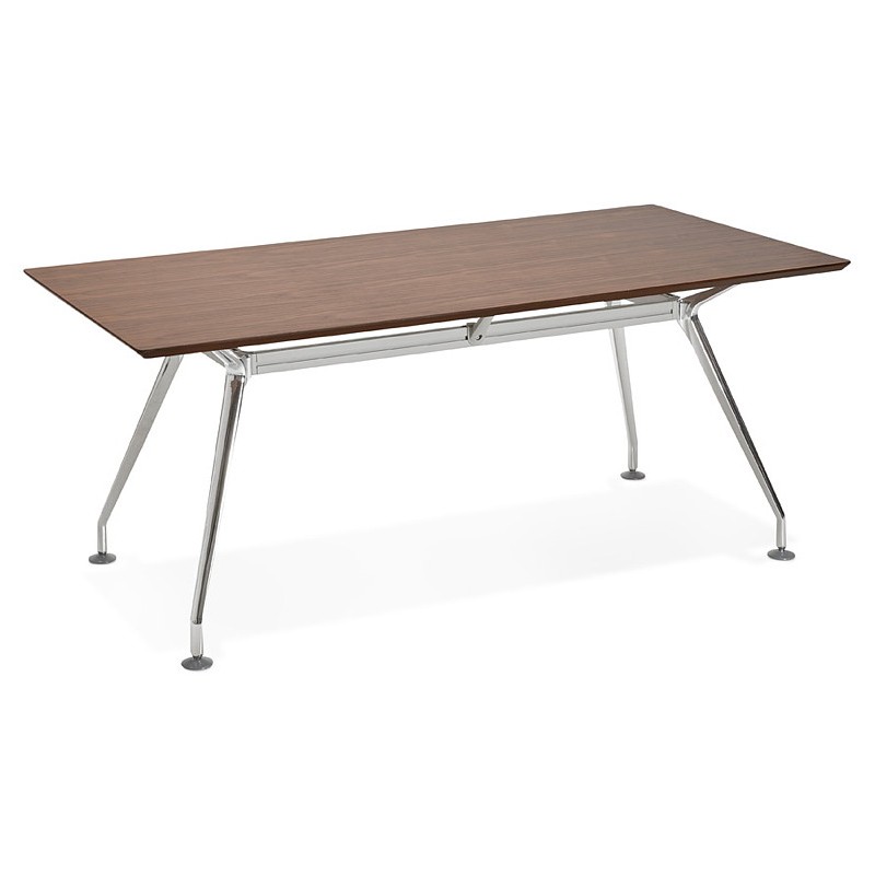 Bureau table de réunion moderne (90x180 cm) LAMA en bois plaqué noyer (noyer) - image 40123