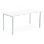 Madera mesa mesa reuniones (80 x 160 cm) LORENZO (blanco)