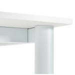 Legno tavolo moderno riunione scrivania (80 x 160 cm) LORENZO (bianco)