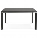 Bureau BENCH table de réunion moderne (140x140 cm) RICARDO en bois (noir)