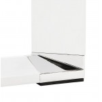 Bureau droit design BOUNY en bois pieds blanc (160 X 80 cm) (noyer)