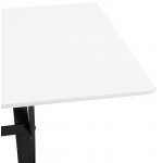 Table à manger design ou bureau (180x90 cm) FOSTINE en bois (blanc mat)