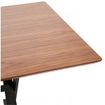 Table à manger design ou bureau (180x90 cm) FOSTINE en bois (finition noyer)
