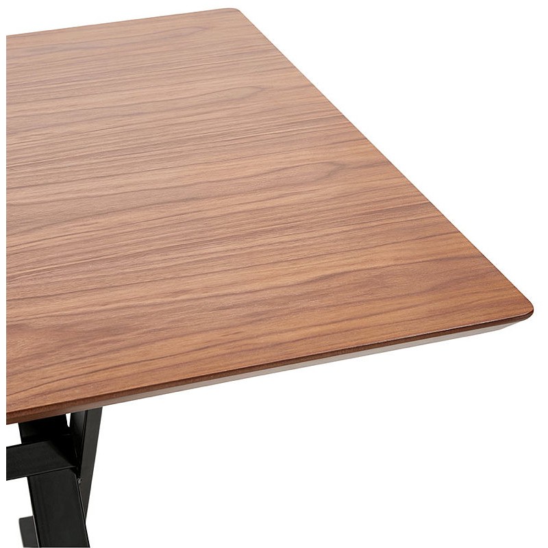Table à manger design ou bureau (180x90 cm) FOSTINE en bois (finition noyer) - image 40330