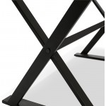 Table à manger design ou bureau (180x90 cm) FOSTINE en bois (finition noyer)