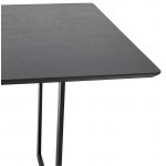 Table à manger design ou bureau (180x90 cm) DRISS en bois (noir)