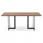 Table à manger design ou bureau (180x90 cm) DRISS en bois (finition noyer)