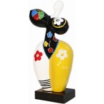 Statue sculpture décorative design FEMME POP ART en résine H61 cm (multicolore)