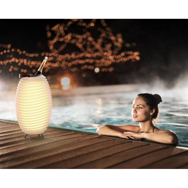 Lámpara LED champán cubo altavoz bluetooth altavoz KOODUU SYNERGIE S 35 (blanco) - image 40952