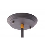 Lampe à suspension design en métal H 100 cm Ø 75 cm CATELINE (noir)