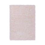 Tapis imitation mouton CHICAGO rectangulaire tufté à la main (Blanc Rosé)