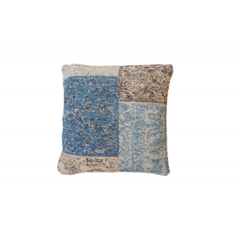 Jacquard MODICA square cushion handmade (Beige blue) - image 41628