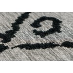 Retro Teppich wird von Hand gemacht rechteckige HOUSTON Hand (grau, schwarz)