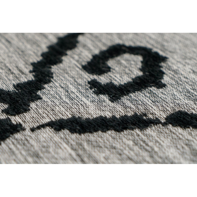 Retro carpet is hand made rectangular HOUSTON hand (gray, black) - image 41762