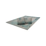 Bohemian NOSTALGIA rectangular cushion handmade (turquoise blue Brown)