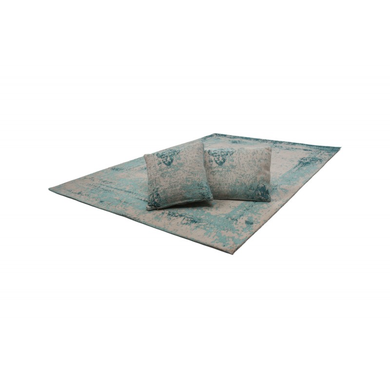 Bohemian NOSTALGIA rectangular cushion handmade (turquoise blue Brown) - image 41838