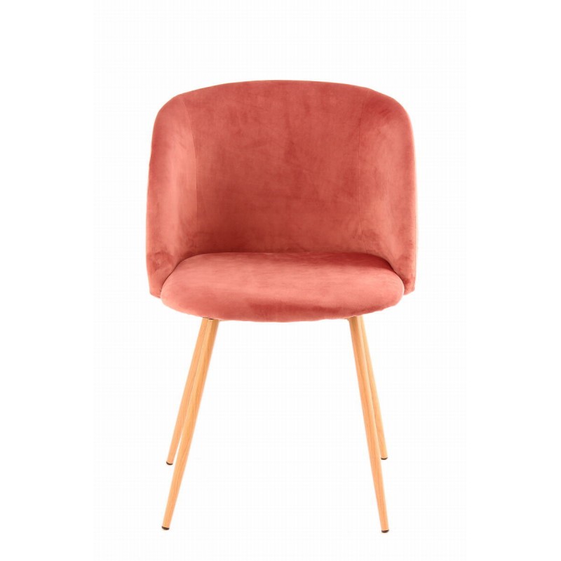 Set of 2 chairs in Velvet Scandinavian LISY (Rose) - image 42064