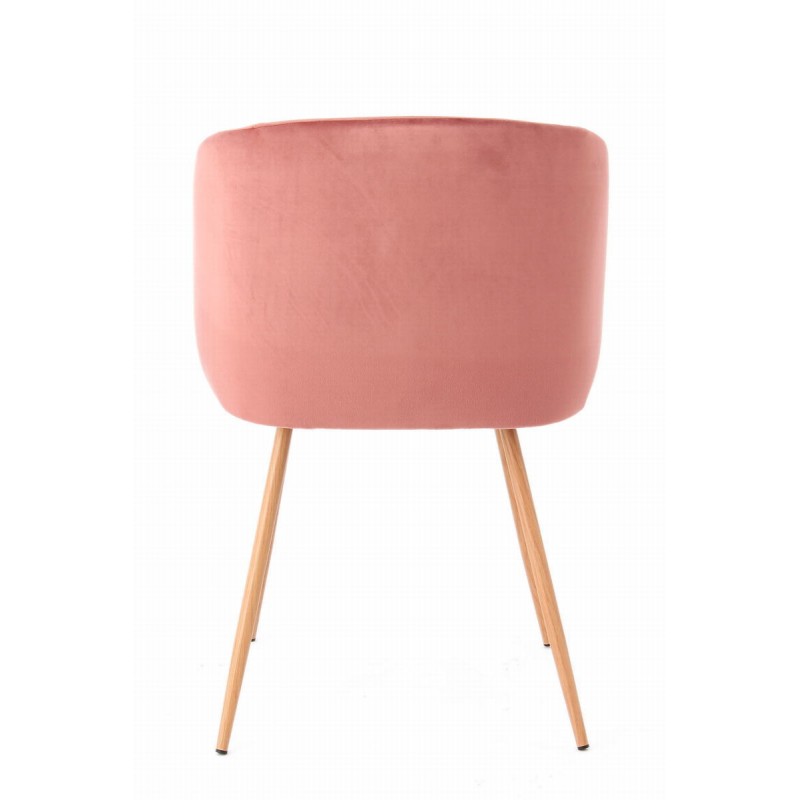 Set of 2 chairs in Velvet Scandinavian LISY (Rose) - image 42065