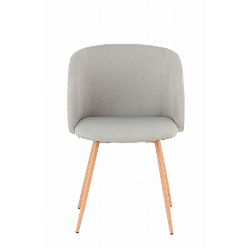 Satz von 2 Stühlen in Stoff skandinavischen PAOLA (hellgrau) - image 42080