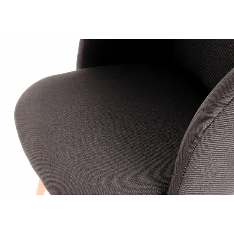 Set of 2 chairs in fabric Scandinavian PAOLA (dark gray) - image 42093