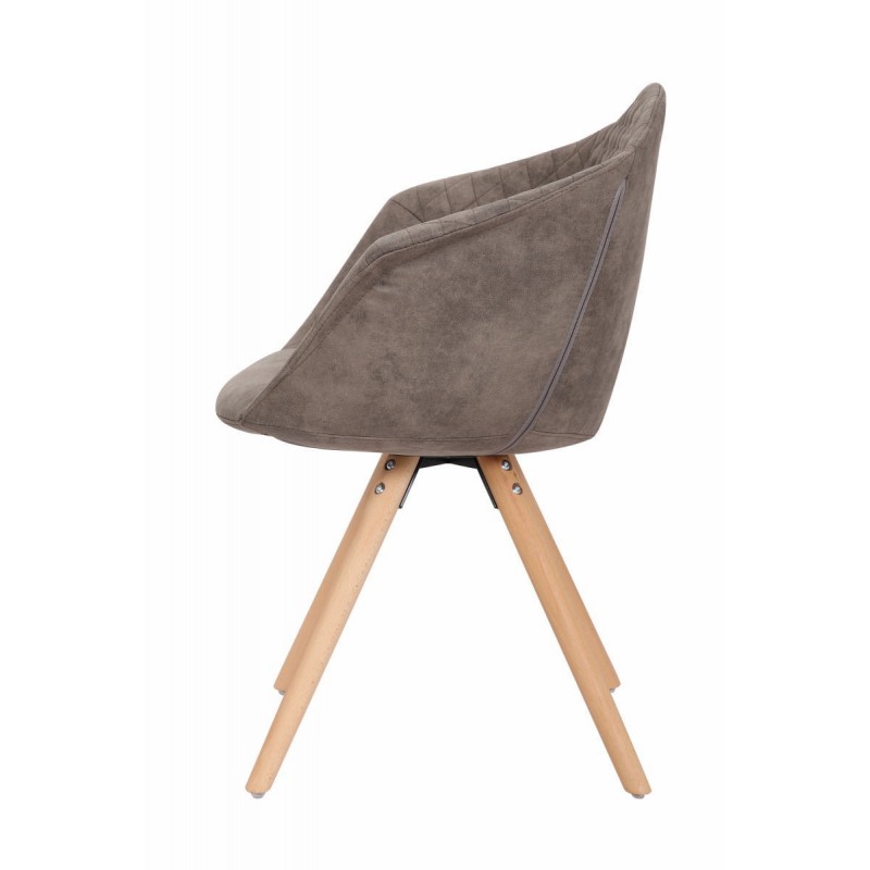 Set of 2 cushioned chairs Scandinavian MADISON (dark gray) - image 42115