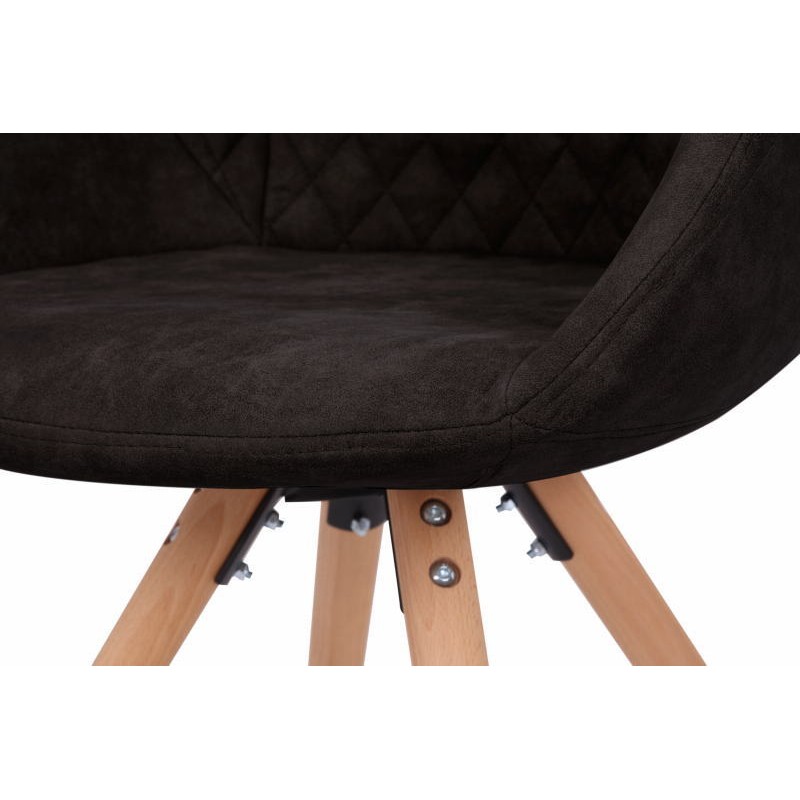 Set of 2 cushioned chairs Scandinavian MADISON (black) - image 42125