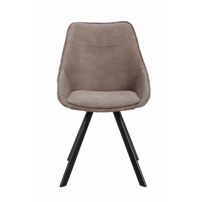 Conjunto de 2 sillas en tela LAURINE escandinavo (marrón) - image 42136