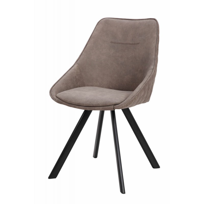 Conjunto de 2 sillas en tela LAURINE escandinavo (marrón) - image 42138