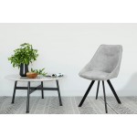 Set di 2 sedie in tessuto LAURINE scandinavo (grigio chiaro)