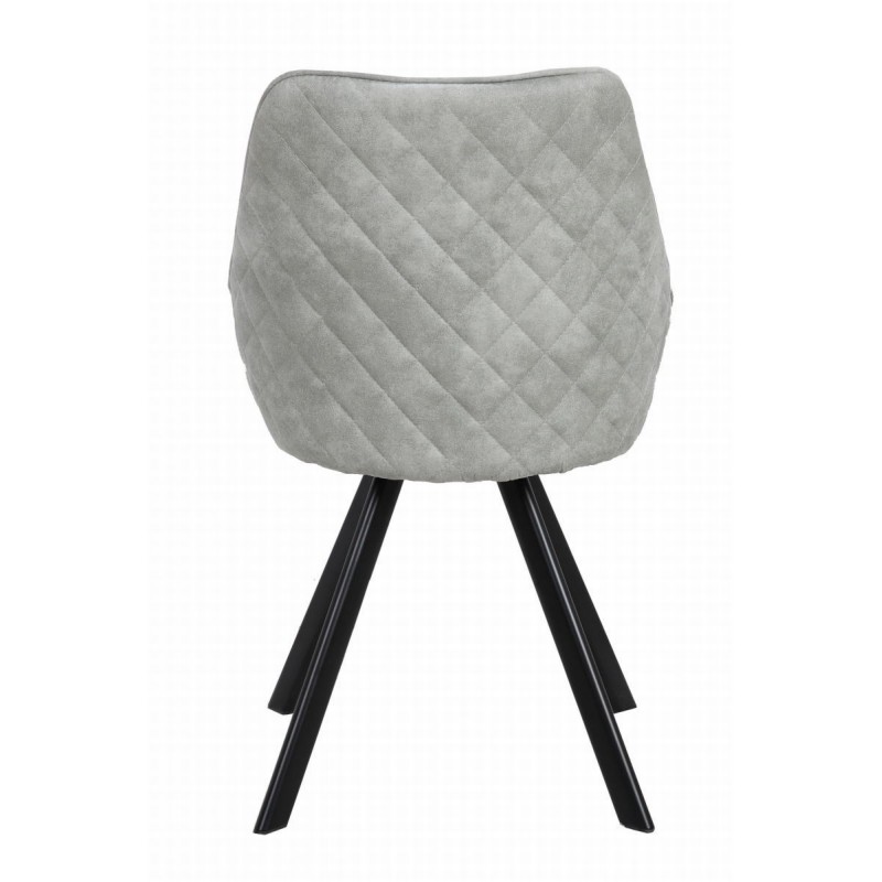 Set of 2 chairs in fabric Scandinavian LAURINE (light grey) - image 42145