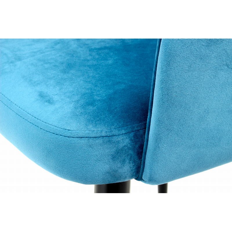 Set of 2 chairs in fabric with armrests t. (blue) - image 42232