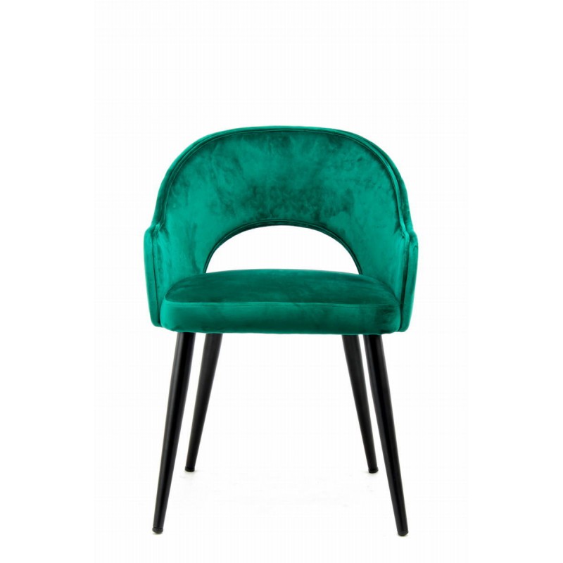 Set of 2 chairs in fabric with armrests t. (green) - image 42235