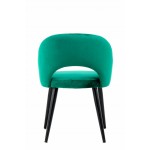Conjunto de 2 sillas en tela con brazos t. (verde)